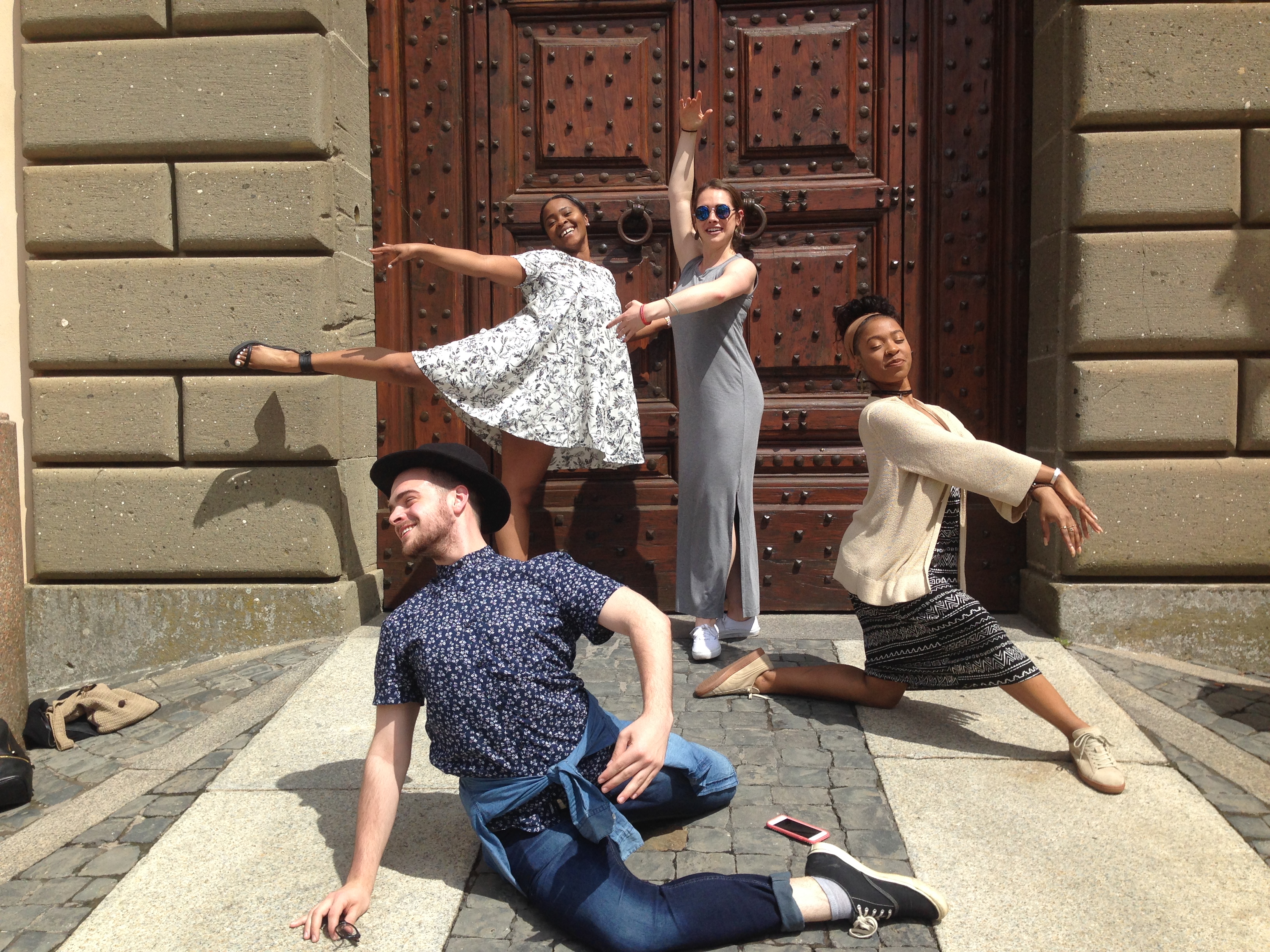 Students posing for a dance photo in Rome--photo provided by Jillian Harris