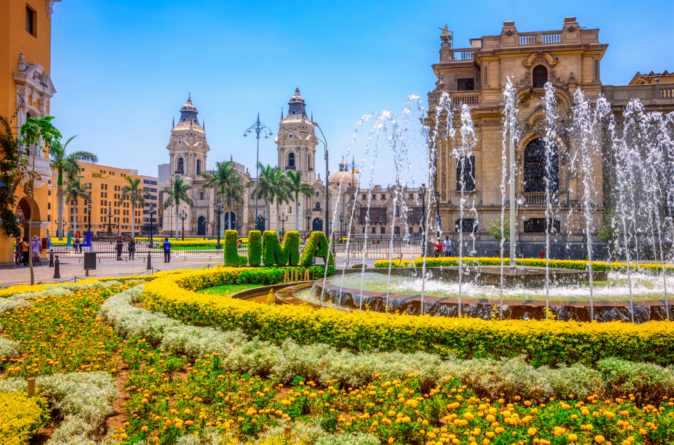 Plaza de Armas in Lima city, Peru