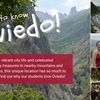 Get to know Oviedo graphic with images of mountains, beach, students in front of mountains and city life at night,with text that reads From a vibrant city life and celebrated culinary treasures to nearby mountains and beaches, this unique location has so much to offer. Find out why our students love Oviedo!