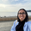 Photo of Nandita on the coast of Enoshima