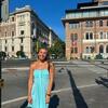 Photo of Alexa in front of Temple's Rome Campus